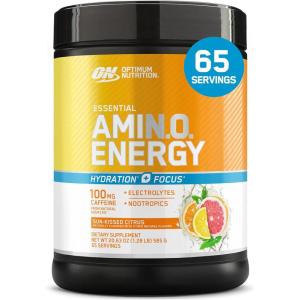 imageOptimum Nutrition Amino Energy Hydration Packets OnTheGo Energy Powder Stick Packs Tangerine Wave 25 CountSunkissed Citrus