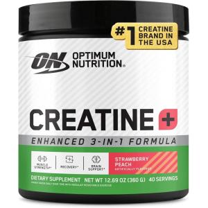 imageOptimum Nutrition Creatine Monohydrate Plus Powder Orange Passionfruit Flavored Creatine Performance Blend With Electrolytes for Hydration Added Vitamins 40 Servings 360 Grams Packaging May VaryStrawberry Peach