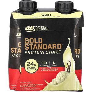 imageOptimum Nutrition Gold Standard Protein Shake 24g Protein Ready to Drink Protein Drinks Strawberry 11 Fl Oz 12 Count Pack of 1 Packaging May VaryVanilla