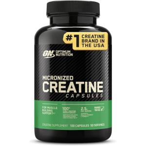 imageOptimum Nutrition Micronized Creatine Monohydrate Capsules Keto Friendly 2500mg 100 CapsulesUnflavored  Capsules
