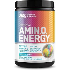 imageOptimum Nutrition New Flavor Amino Energy  Pre Workout with Green Tea BCAA Amino Acids Keto Friendly Green Coffee Extract Energy Powder  Citrus Spritz 30 Servings Packaging May VaryRainbow Sherbet