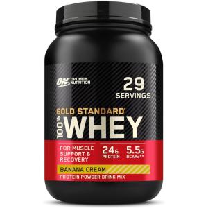 imageOptimum Nutrition New Flavor Gold Standard 100 Whey Protein Powder Cinnamon Roll 2 Pound Pack of 1 Packaging May VaryBanana Cream