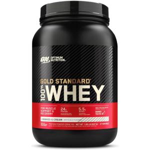 imageOptimum Nutrition New Flavor Gold Standard 100 Whey Protein Powder Cinnamon Roll 2 Pound Pack of 1 Packaging May VaryCookies  Cream