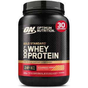imageOptimum Nutrition New Flavor Gold Standard 100 Whey Protein Powder Cinnamon Roll 2 Pound Pack of 1 Packaging May VaryStrawberry Banana