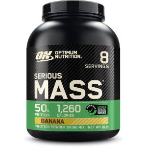 imageOptimum Nutrition Serious Mass Weight Gainer Protein Powder with CreatineBanana