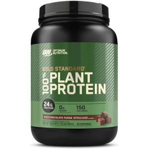 imageOptimum Nutrition Gold Standard 100 Plant Based Protein Powder Gluten Free Vegan Protein for Muscle Support and Recovery with Amino Acids  Rich Chocolate Fudge 20 Servings Packaging May VaryRich Chocolate Fudge
